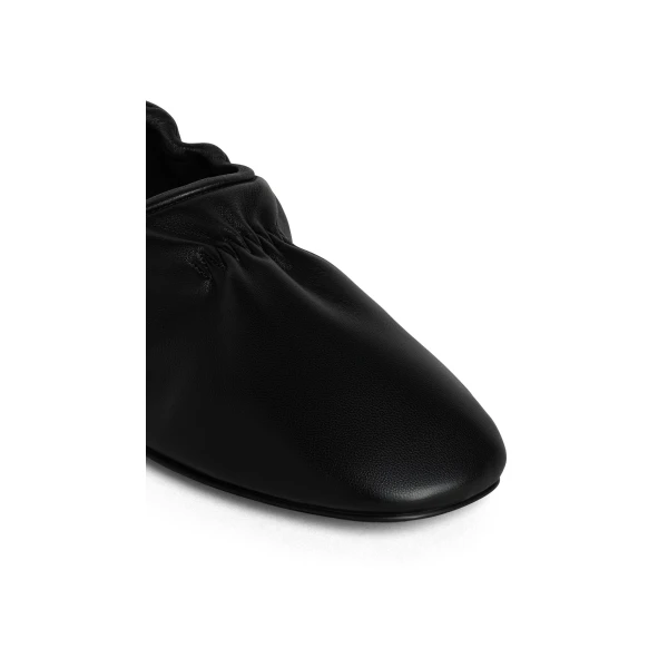 Alaia Supple Slippers in Leather, Black | Flats | Luxury Shoes 