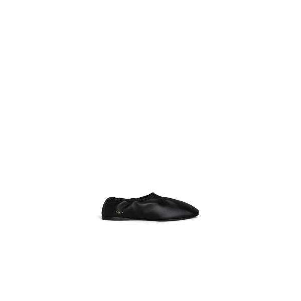 Alaia Supple Slippers in Leather, Black | Flats | Luxury Shoes 