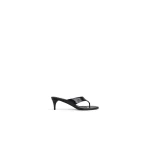 Alaia Thong Mules in Crocodile Embossed Calfskin, Black, 55 mm | Mules | Luxury Shoes 