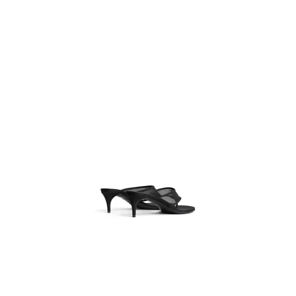 Alaia Thong Mules in Mesh, Black, 55 mm | Mules | Luxury Shoes 