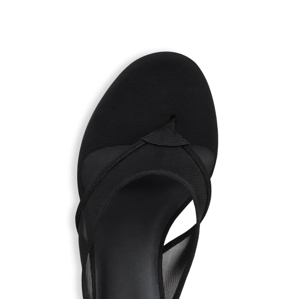 Alaia Thong Mules in Mesh, Black, 55 mm | Mules | Luxury Shoes 