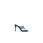 Alaia Thong Mules in Mesh, Faded Blue | Mules | Luxury Shoes 