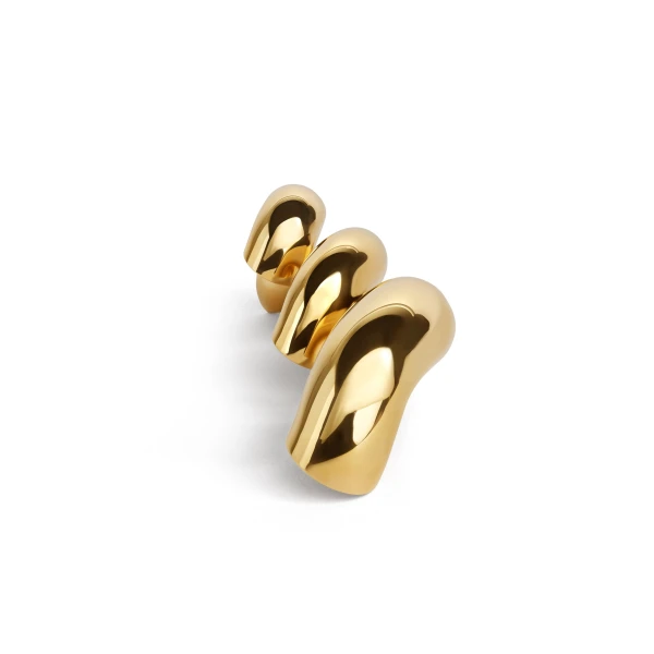 Alaia Torsion Earrings in Gold | Earrings | Luxury Shoes 