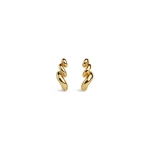 Alaia Torsion Earrings in Gold | Earrings | Luxury Shoes 