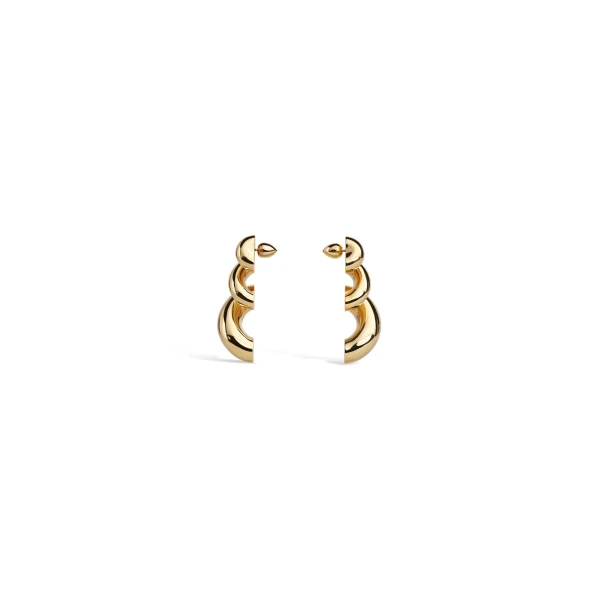 Alaia Torsion Earrings in Gold | Earrings | Luxury Shoes 