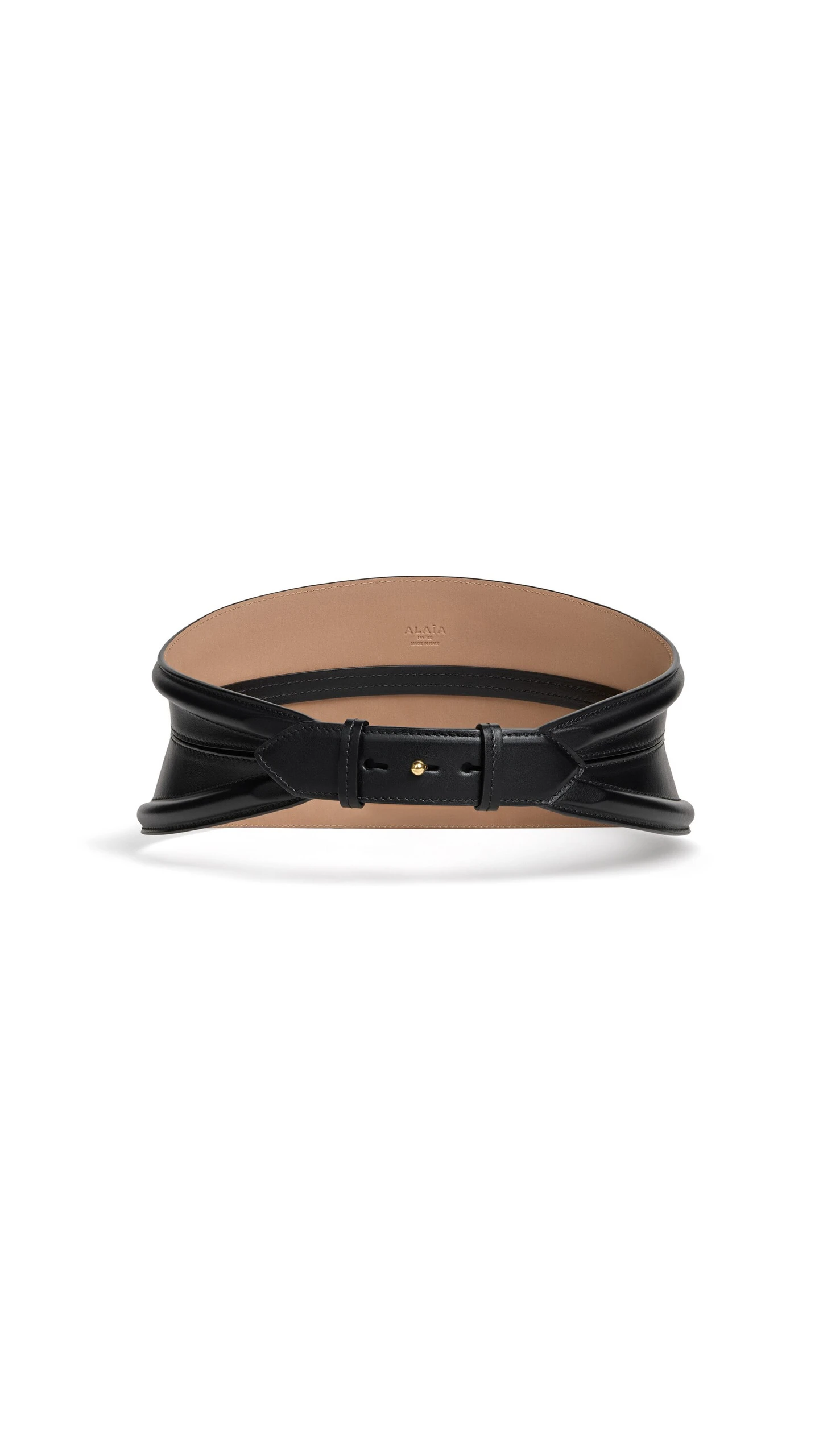 Alaia Tube Corset Belt in Calfskin, Black Alaia Tube Corset Belt in Calfskin, Black | Belts | Luxury Shoes