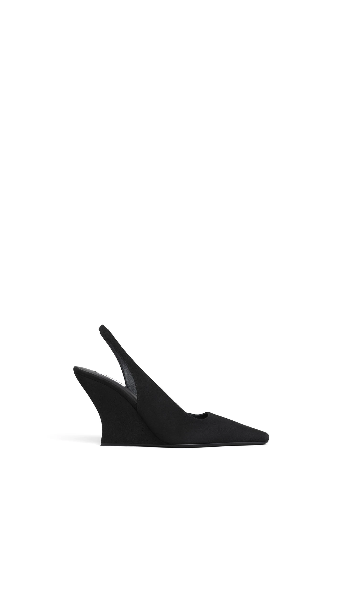 Alaia Wave Slingbacks in Suede, Black Alaia Wave Slingbacks in Suede, Black | Heels | Luxury Shoes