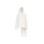 Alaia Wool Scarf Coat in Natural | Wool Coat | Luxury Shoes 