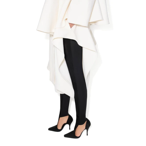 Alaia Wool Scarf Coat in Natural | Wool Coat | Luxury Shoes 