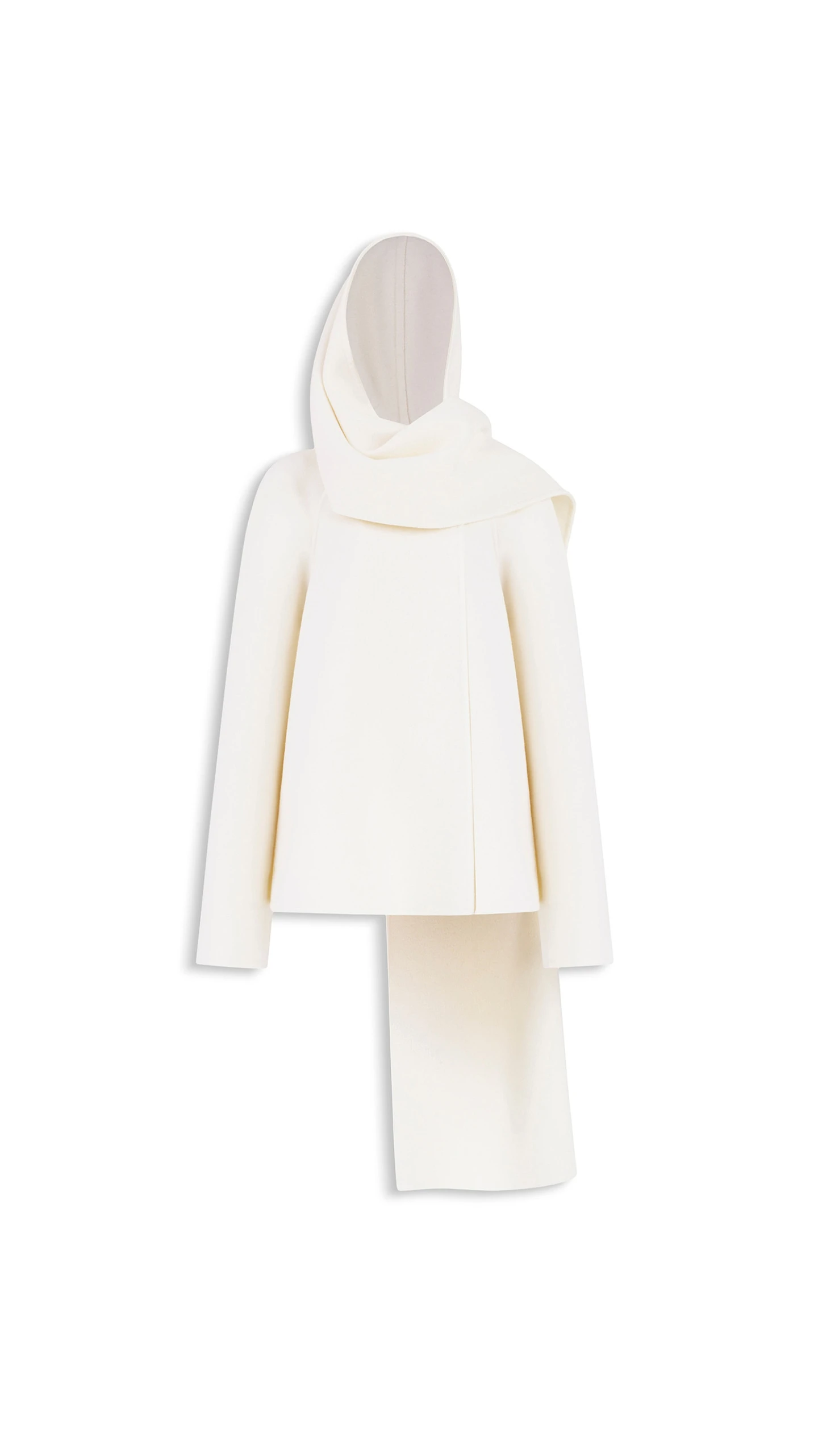 Alaia Wool Scarf Coat in Natural Alaia Wool Scarf Coat in Natural | Wool Coat | Luxury Shoes