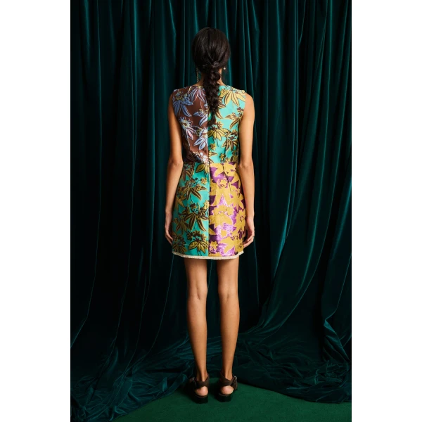 a metallic floral jacquard