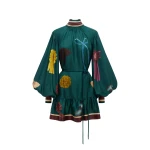 Alémais Rosette Silk Mini Dress