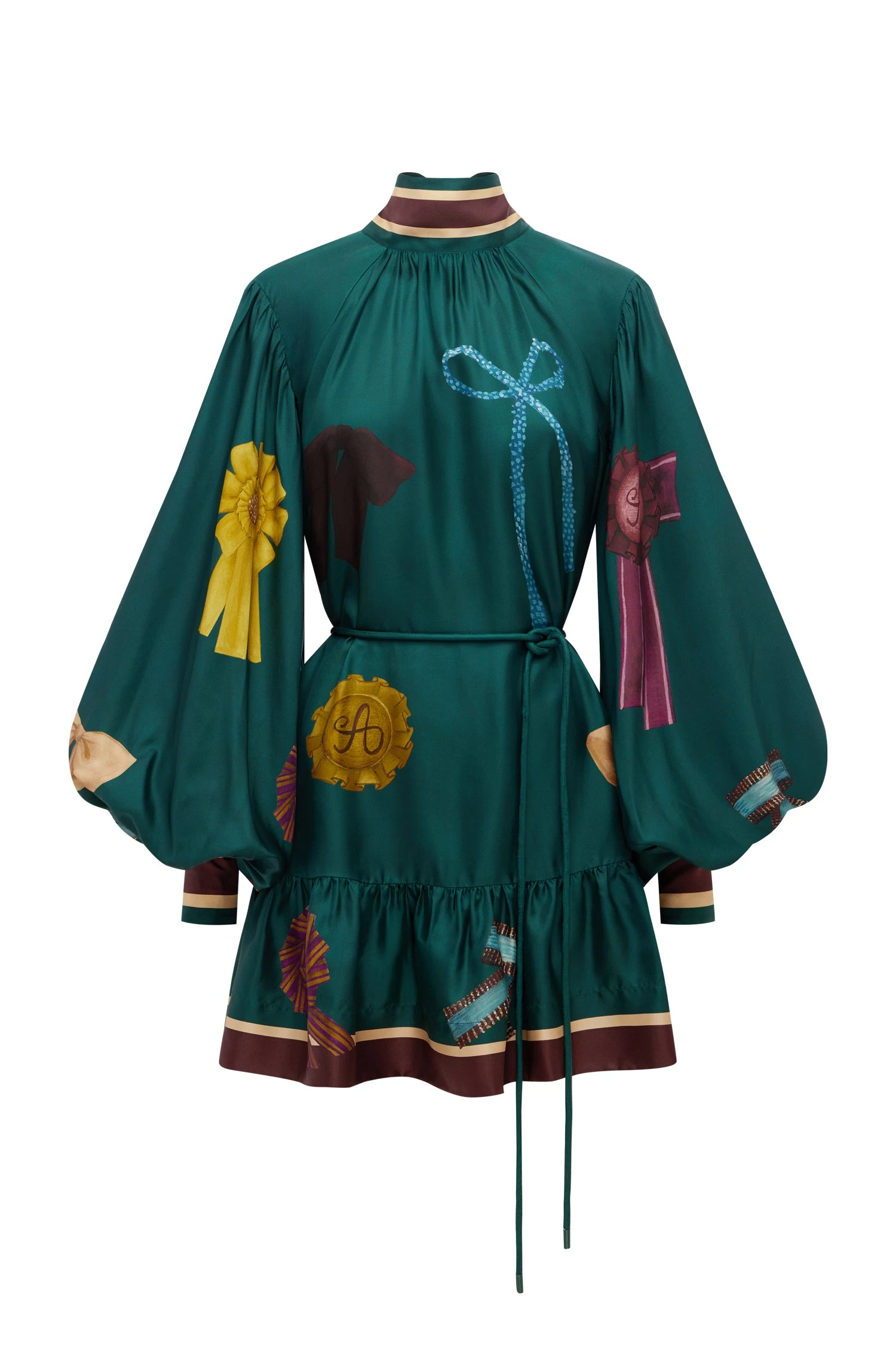 Rosette Silk Mini Dress by Alemais - Dresses Alémais Rosette Silk Mini Dress