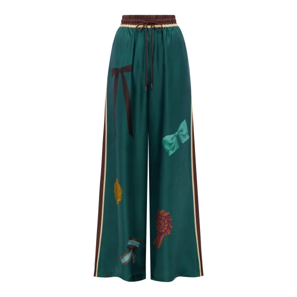 Alémais Rosette Silk Pant