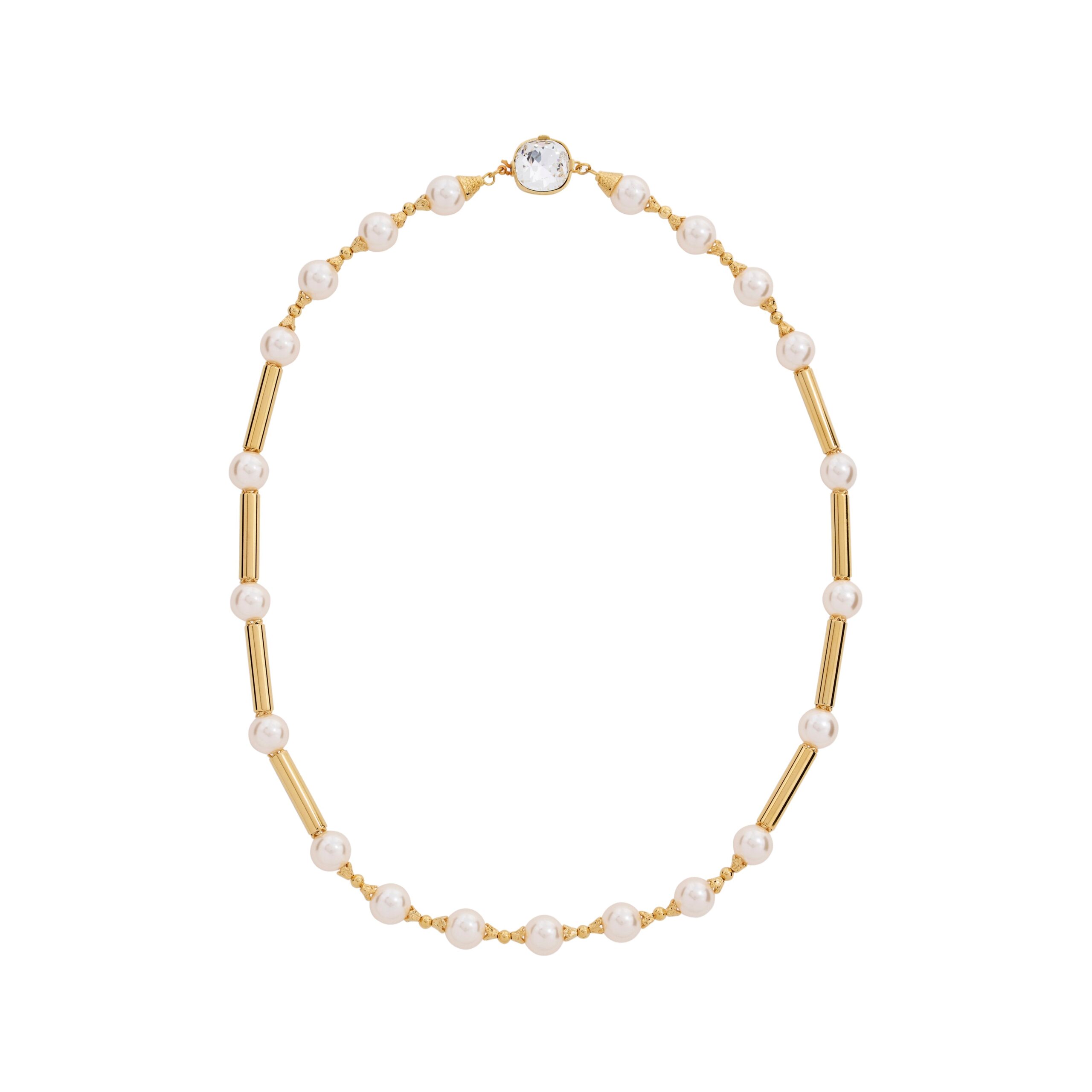 Alessandra Rich Pearl and Gold Necklace Alessandra Rich Pearl and Gold Necklace
