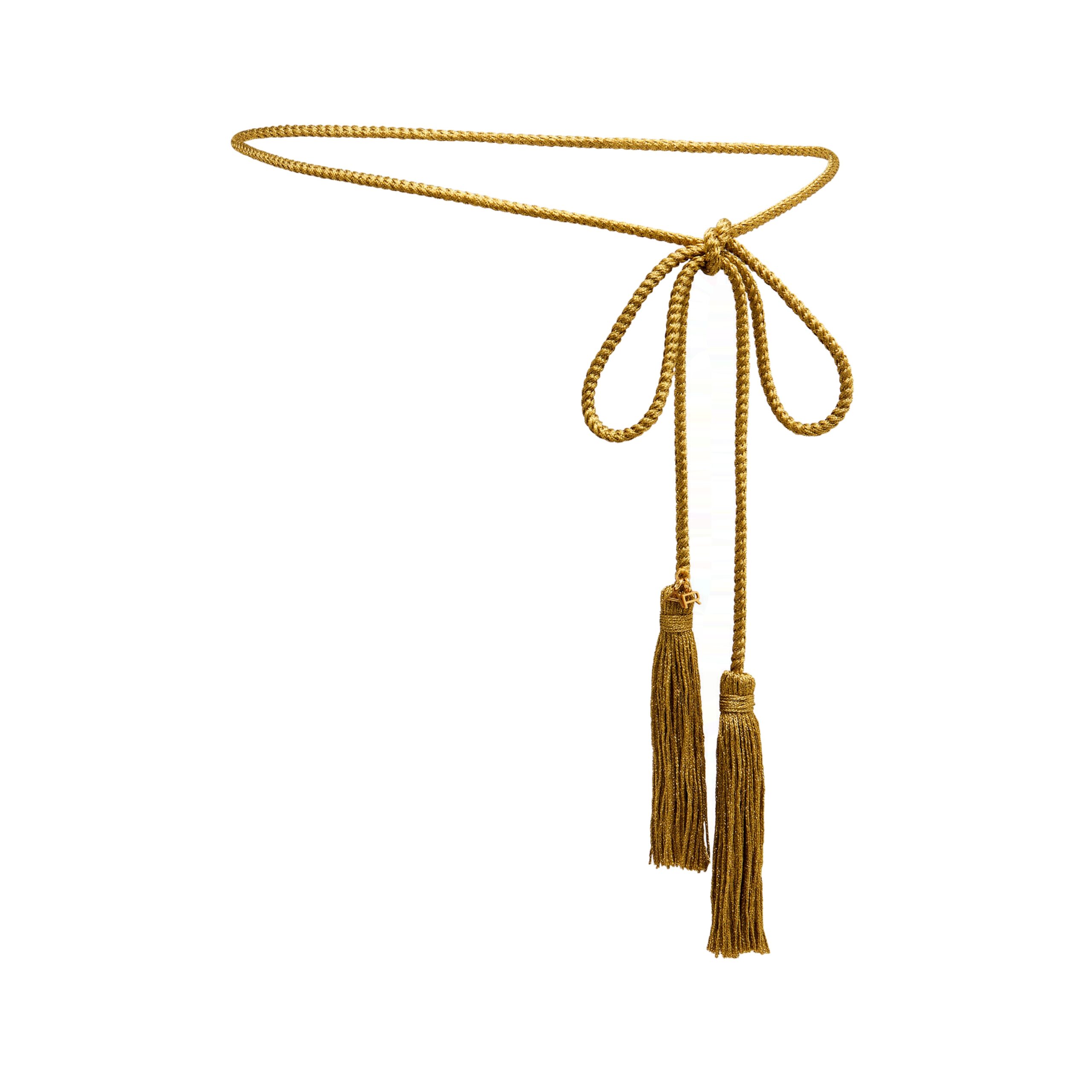 Alessandra Rich Torchon Belt with Tassels in Gold Alessandra Rich Torchon Belt with Tassels in Gold