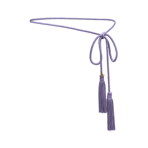 Torchon Belt with Tassels in Lilac