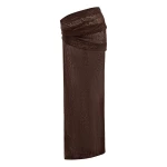 Alex Perry Asymmetric Drape Skirt in Leopard Lace, Brown | Maxi Skirts | Luxury Shoes 