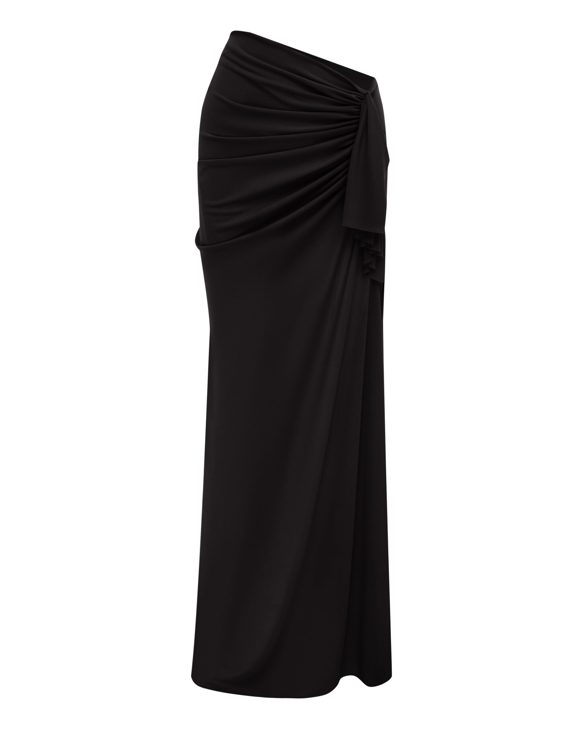 Alex Perry Drape Skirt in Stretch Mesh, Black Alex Perry Drape Skirt in Stretch Mesh, Black | Maxi Skirts | Luxury Shoes