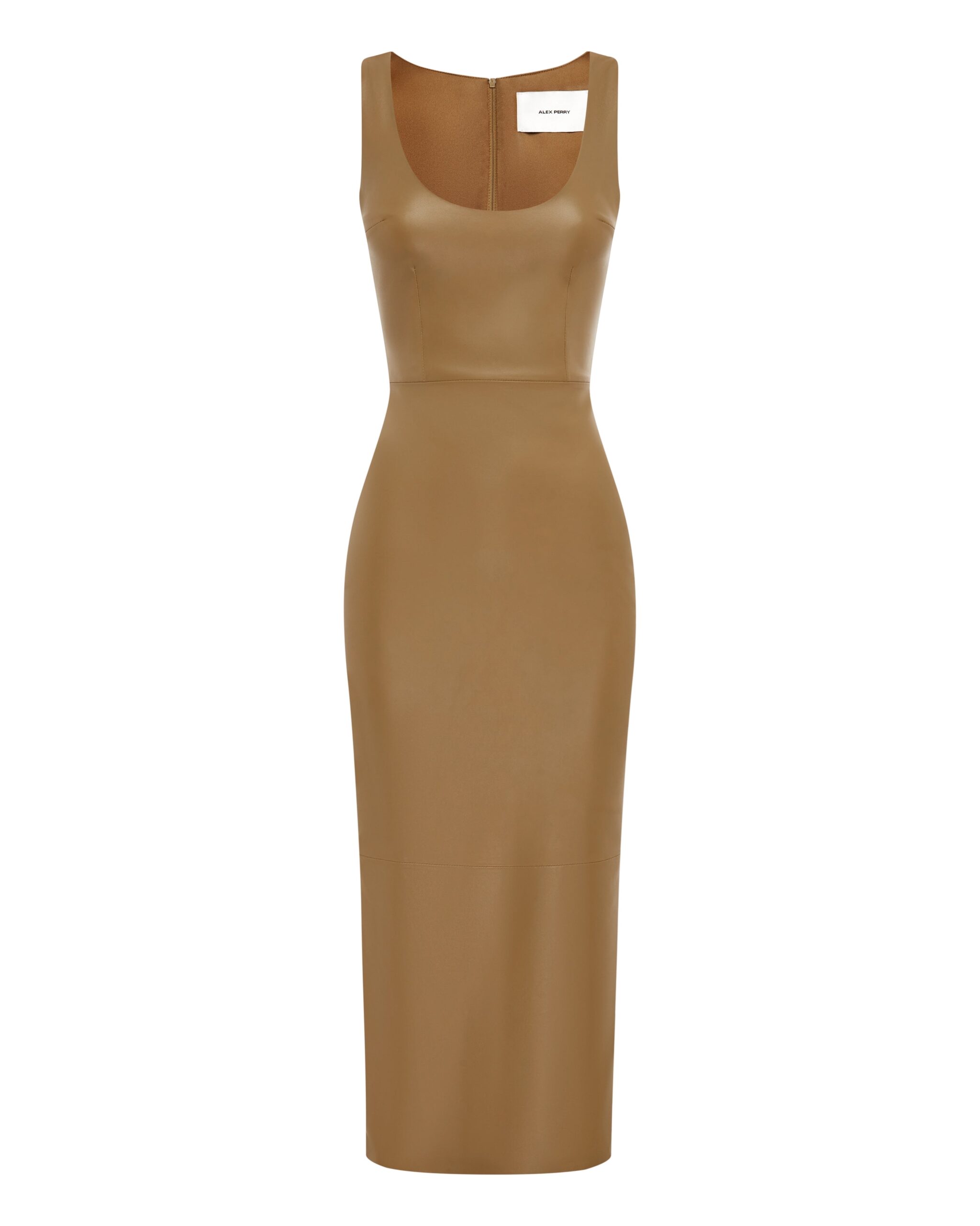Alex Perry Scoop Singlet Dress in Leather, Dijon Alex Perry Scoop Singlet Dress in Leather, Dijon | Maxi Dresses | Luxury Shoes