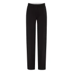 Alex Perry Straight Trouser in Wool Suiting, Black | Tailored pants | Luxury Shoes 