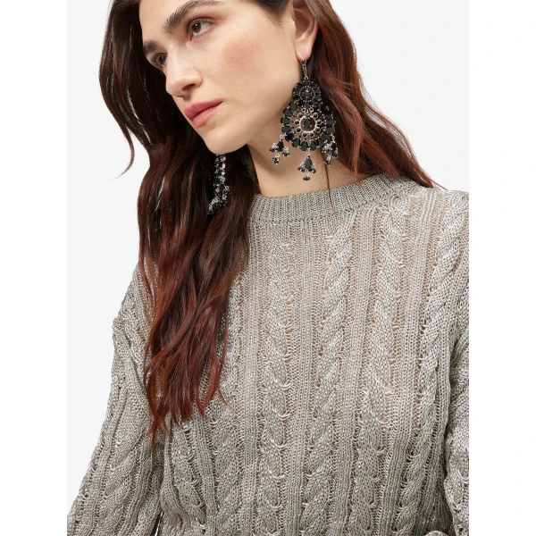 Black Alexander McQueen Lustre Earrings, view 2 | Earrings