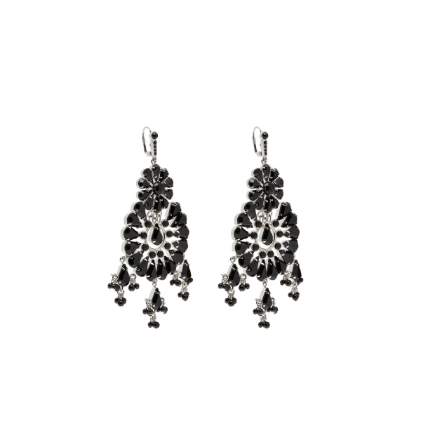 Black Alexander McQueen Lustre Earrings, view 3 | Earrings