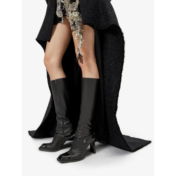 Black Alexander McQueen Niko Boot in Black, view 2 | Boots
