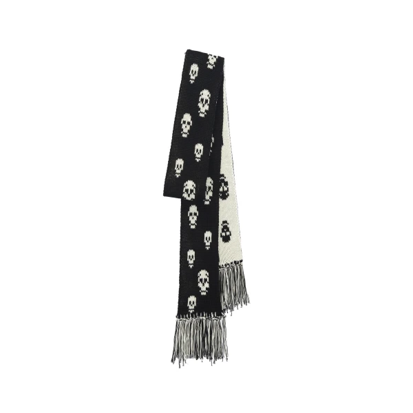 Multicolour Alexander McQueen Skull Knit Scarf, view 2 | Scarves