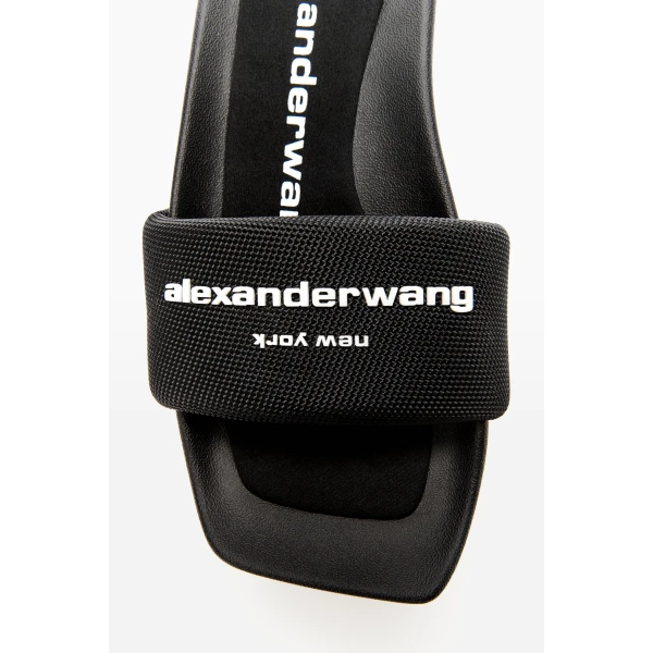 Alexander Wang 85mm Platform Slide in Black | Flip Flops & Slides | Luxury Shoes 