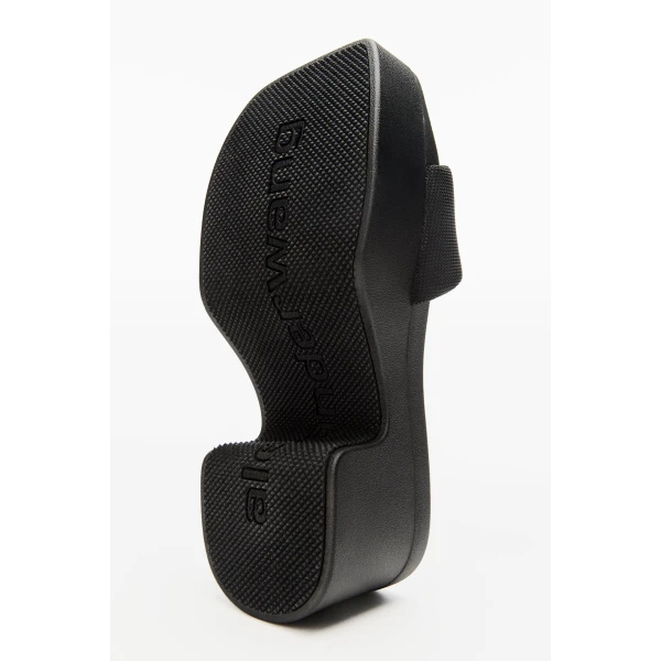 Alexander Wang 85mm Platform Slide in Black | Flip Flops & Slides | Luxury Shoes 