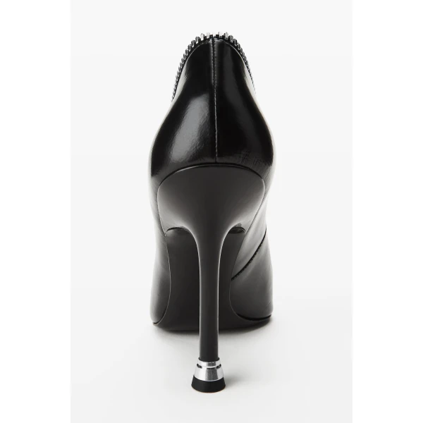 Alexander Wang Akila 105mm Zip-Up Pump in Black | Heels | Luxury Shoes 