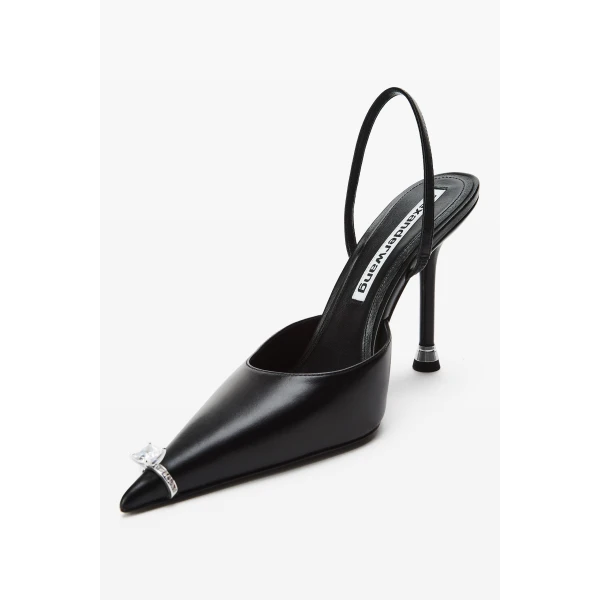 Alexander Wang Akilita 105mm Slingback in Black | Heels | Luxury Shoes 