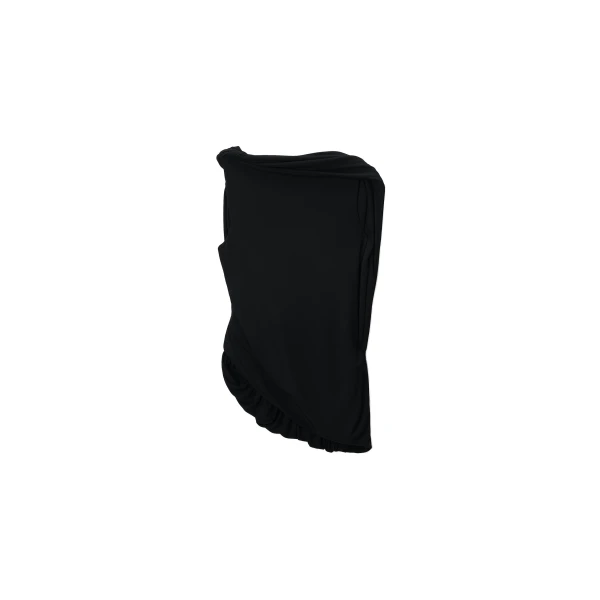 Alexander Wang Asymmetric Drape Twisted Top in Black | Luxury Shoes 