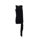 Alexander Wang Asymmetric Ruched Mini Dress in Black | Luxury Shoes 
