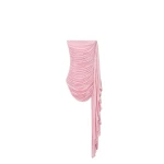 Alexander Wang Asymmetric Ruched Strapless Mini Dress in Begonia Pink | Luxury Shoes 