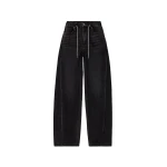 Alexander Wang Balloon Crystal Hotfix Drawcord Jogger in Grey Aged | Luxury Shoes 