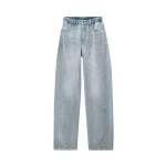 Alexander Wang Balloon Crystal Hotfix Drawcord Jogger in Light Bleach | Luxury Shoes 