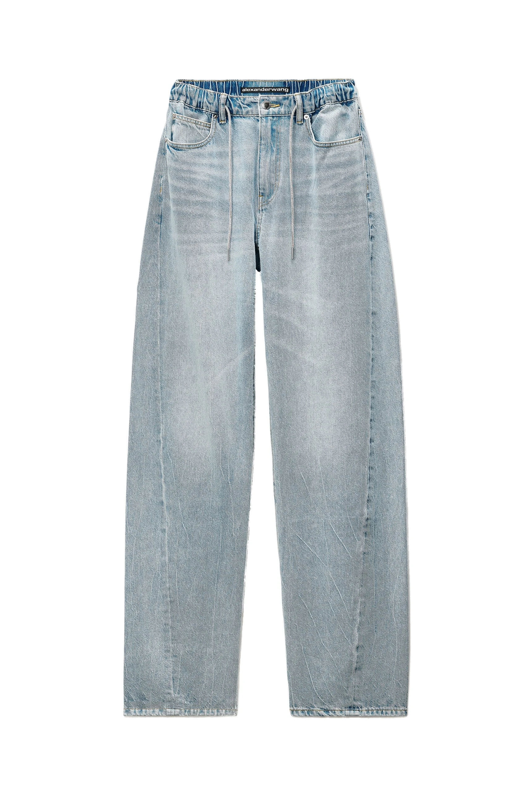 Alexander Wang Balloon Crystal Hotfix Drawcord Jogger in Light Bleach Alexander Wang Balloon Crystal Hotfix Drawcord Jogger in Light Bleach | Luxury Shoes