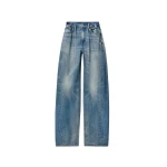 Alexander Wang Balloon Crystal Hotfix Drawcord Jogger in Tinted Medium Indigo | Luxury Shoes 