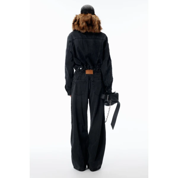 Alexander Wang Balloon Logo-Embossed Jogger in Grey Aged | Sweatpants | Luxury Shoes 