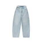 Alexander Wang Blow Up Crystal Hotfix Logo Pocket Jean in Light Bleach | Luxury Shoes 