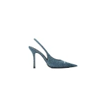Alexander Wang Buffy 105mm Denim Slingback Pump in Blue | Luxury Shoes 