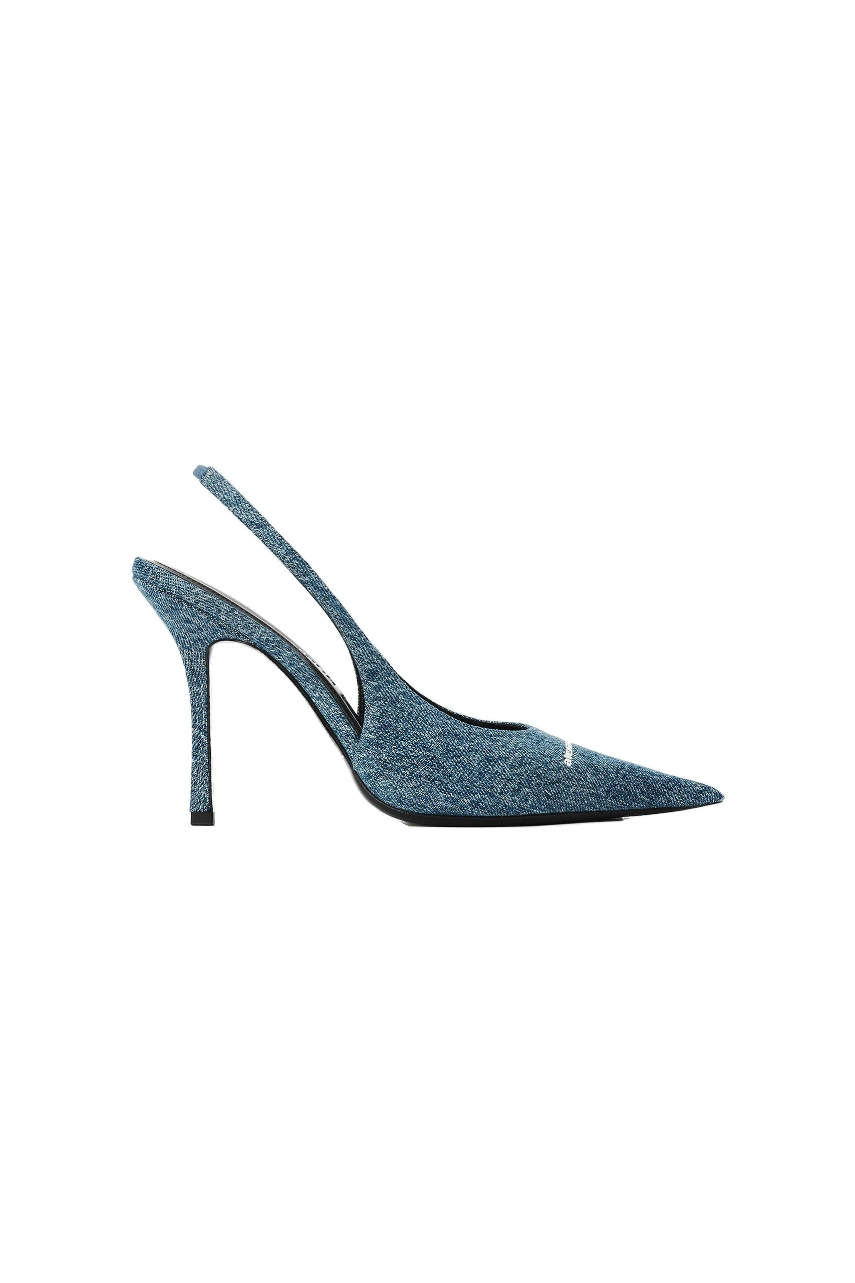 Alexander Wang Buffy 105mm Denim Slingback Pump in Blue Alexander Wang Buffy 105mm Denim Slingback Pump in Blue | Luxury Shoes