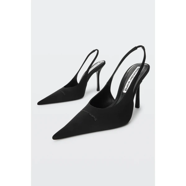 Alexander Wang Buffy 105mm Slingback Pump in Black | Heels | Luxury Shoes 