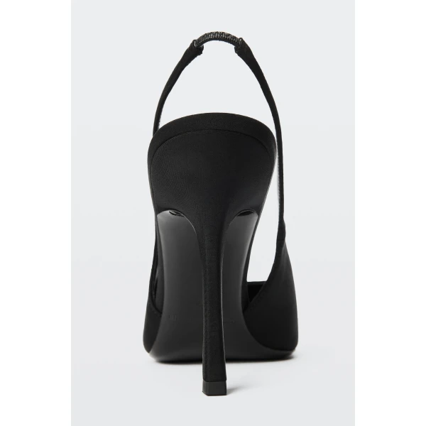 Alexander Wang Buffy 105mm Slingback Pump in Black | Heels | Luxury Shoes 