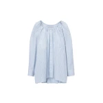 Alexander Wang Bungee Scoop Neck Mini Shirt Dress in Light Blue Stripe | Luxury Shoes 