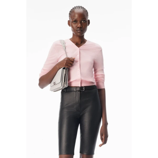 Alexander Wang Button-Front Cardigan in Ballet Pink | Cardigan | Luxury Shoes 