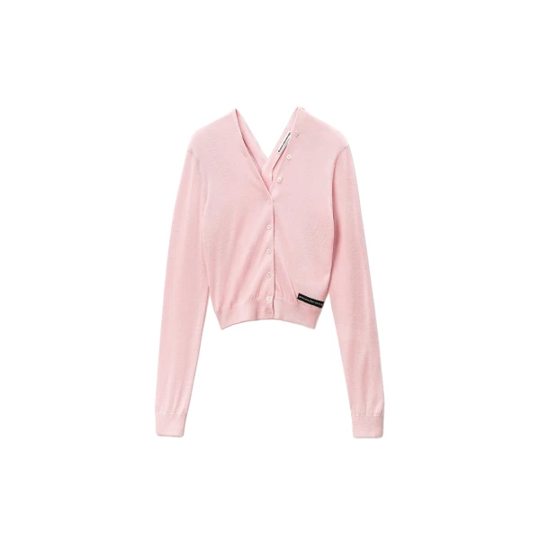 Alexander Wang Button-Front Cardigan in Ballet Pink | Luxury Shoes 