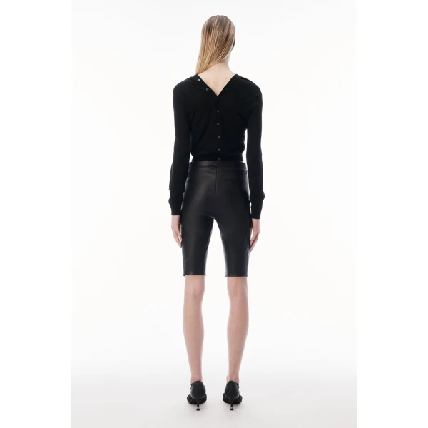 Alexander Wang Button-Front Cardigan in Black | Cardigan | Luxury Shoes 